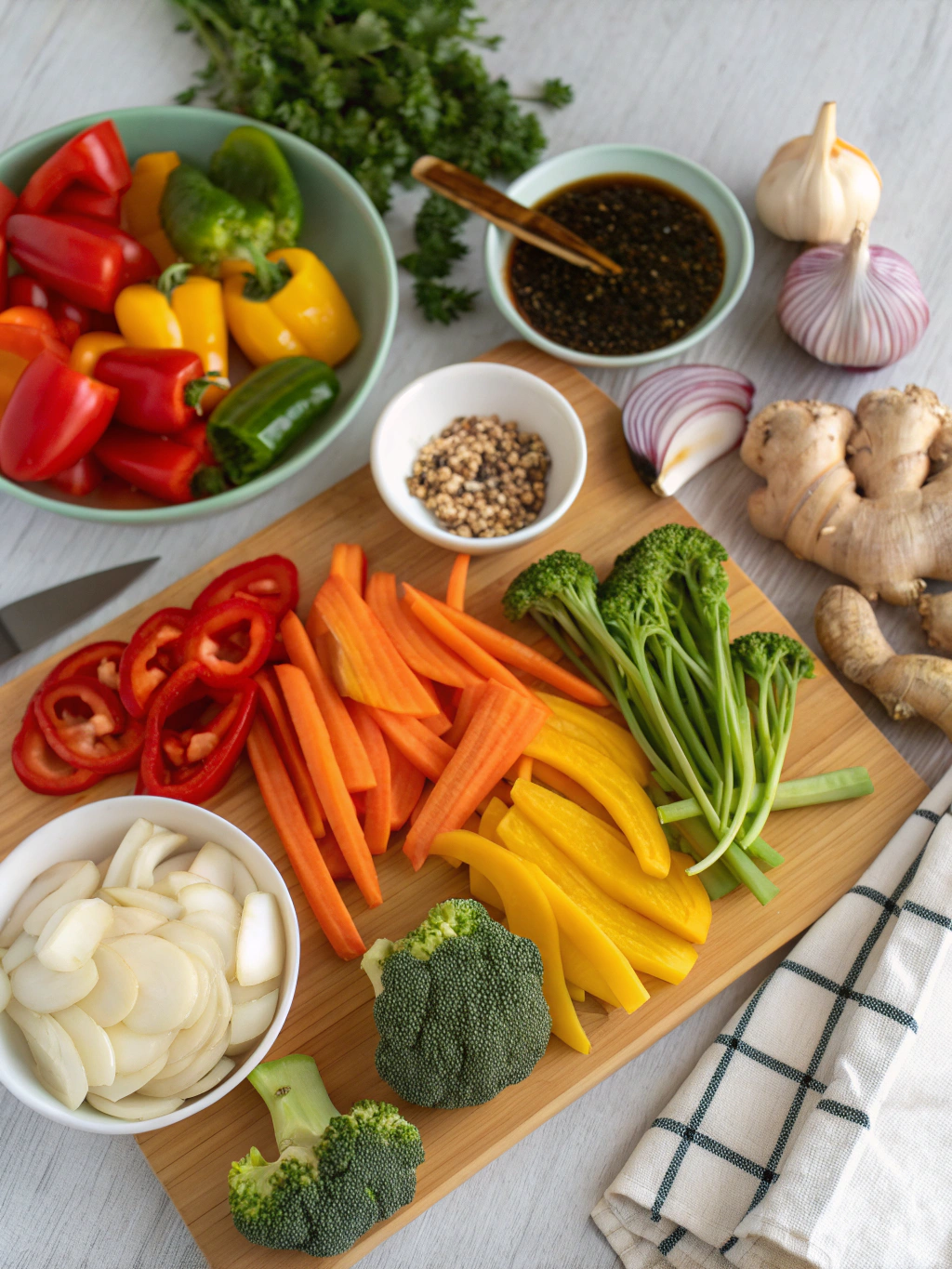 schnelles Gemüsepfannen-Rezept ingredients
